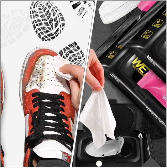 Natural Sneaker & Shoe Cleaner Wipes - 1 Packs of 80 Wipes